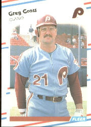 1988 Fleer Baseball Cards      302     Greg Gross